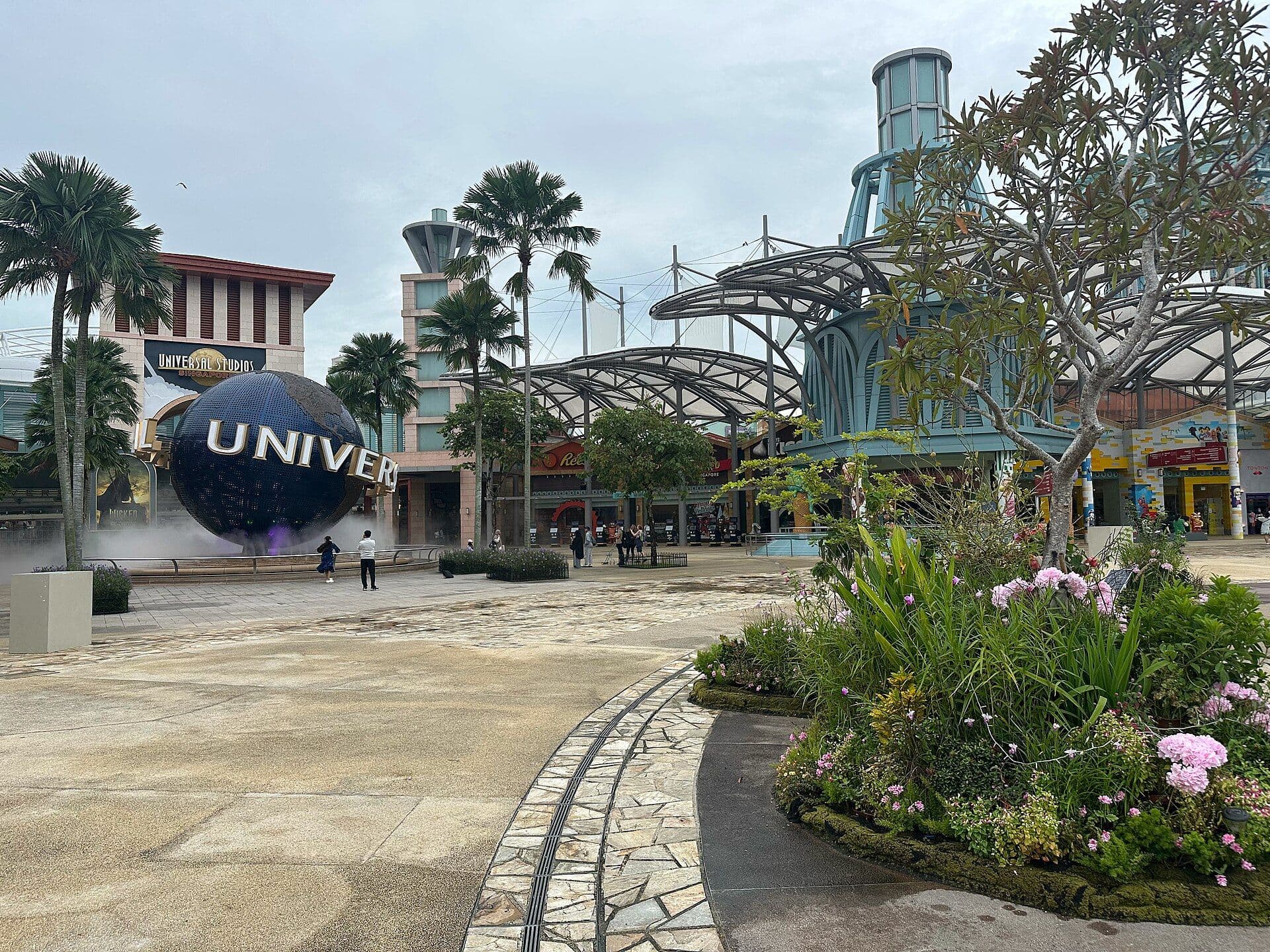 Entrance area of Universal Studios Singapore on Sentosa.